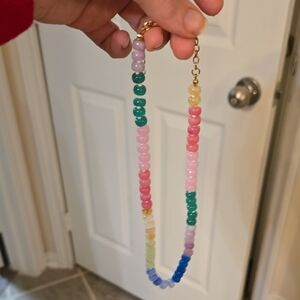 Colorful Beaded Necklace - Multicolor Pastel